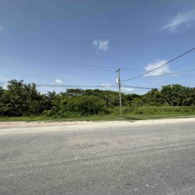 1.9468 ACRES WITH APPROX. 275 FEET HIGHWAY FRONTAGE, CORNER PHILIP GOLDSON HIGHWAY AND COROZO ROAD, SAN JOSE PALMAR, ORANGE WALK DISTRICT: